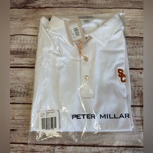 PETER MILLAR USC SC TROJANS- GOLF POLO SHIRT SUMMER COMFORT Men XL NEW 1520